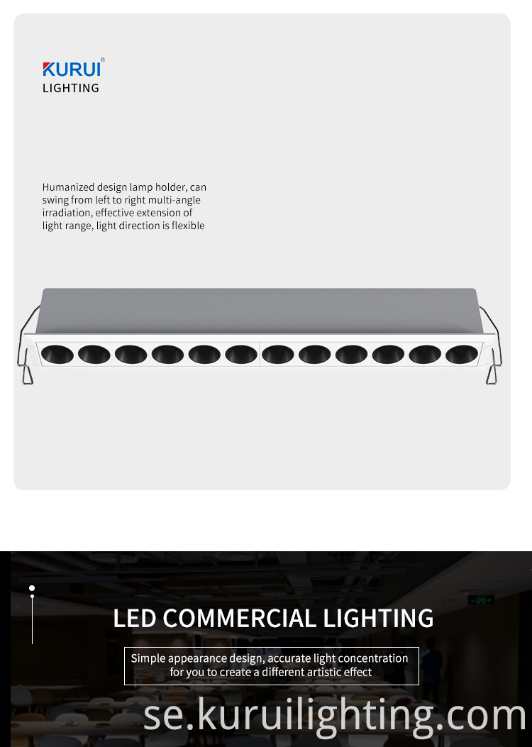 Recessed Linear Grille Light Details